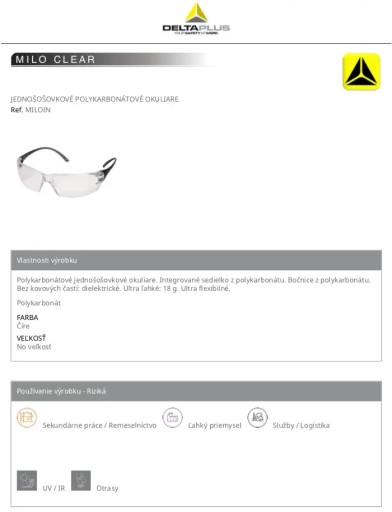Ultraľahké okuliare MILO CLEAR