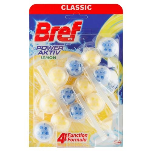 Bref Power Aktiv - Set, 3 WC bloky - Citrón