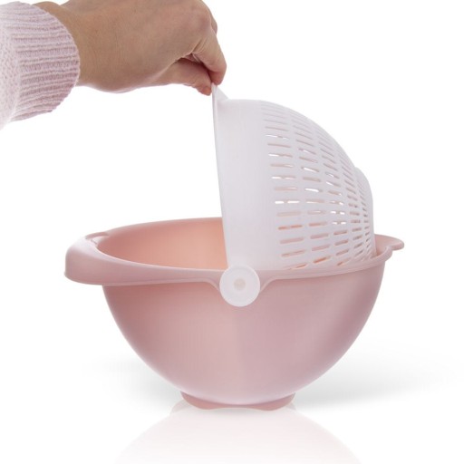 Miska so sitkom Plastové sitko 250 mm Cedník 2v1 otočný