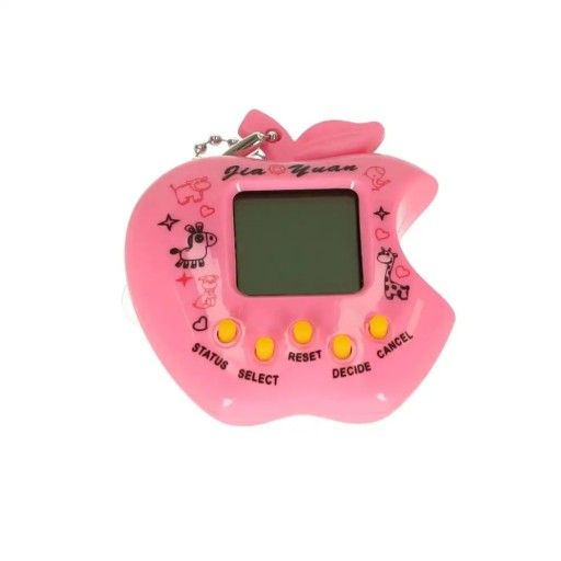 Hračka Tamagotchi, elektronická hra s ružovým jablkom