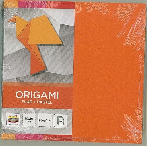 Farebný origami papier - 10 x 10 cm, 100 listov.