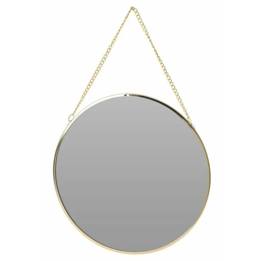 Okrúhle zrkadlo 20 cm, závesné zlaté