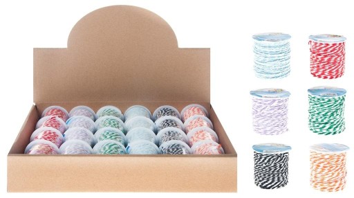 Dekoračná dekorácia Šnúrka, mix farieb, cievka REMESLO S ZÁBAVOU