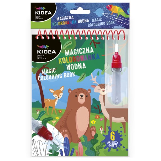 Čarovná voda sfarbenie stránky Animals Kidea