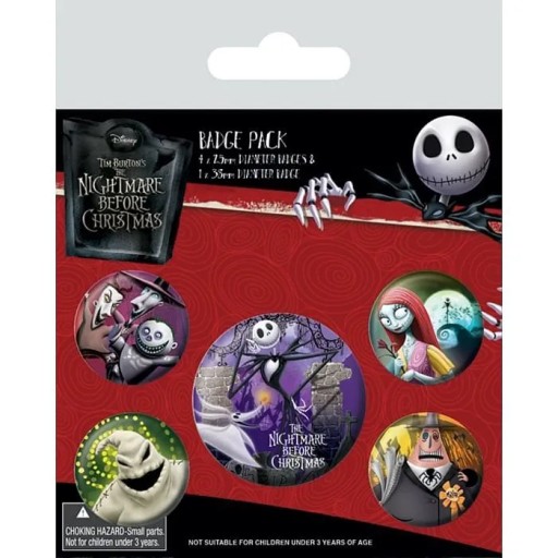 Špendlíky Nightmare Before Christmas, sada 5 kusov