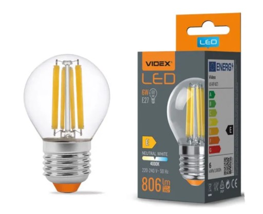 Videx E27 LED žiarovka 6W 806lm neutrálna biela 4000K