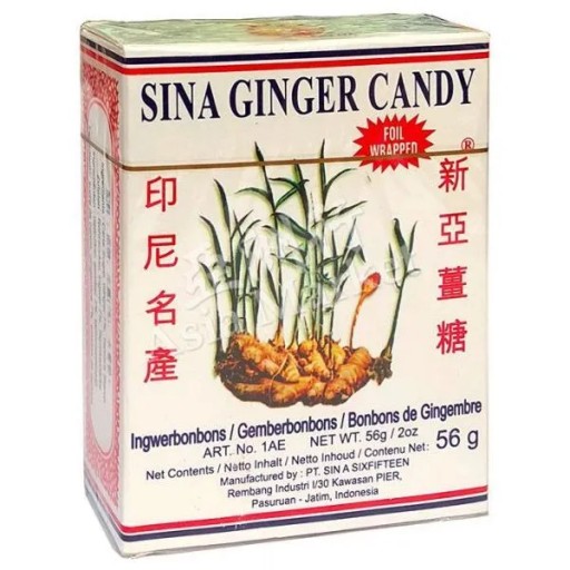 Hrejivé zázvorové cukríky 56g Sina