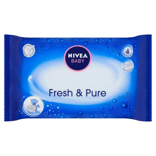 NIVEA BABY VLHČENÉ UBROUSKY PRE BABÁTKA FRESH & PURE 63KS