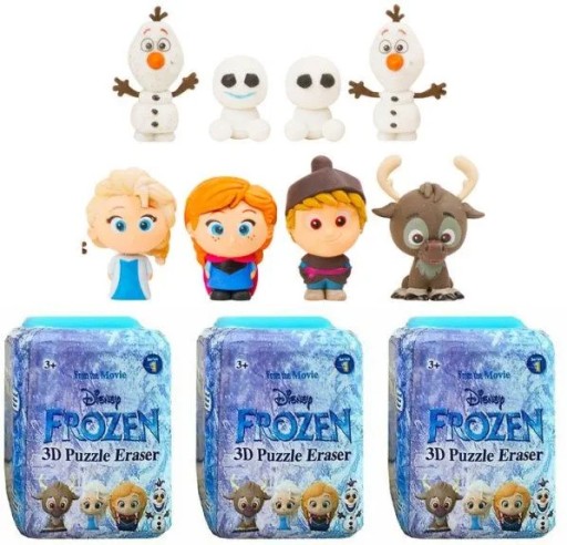Frozen gumy figúrky 3D puzzle prekvapenia