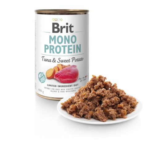 Brit Mono Protein Tuna & Sweet Potato krmivo pre psov 400g 1 plechovka