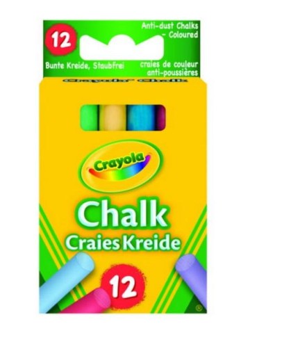 Bezprašná krieda, 12 farieb Crayola