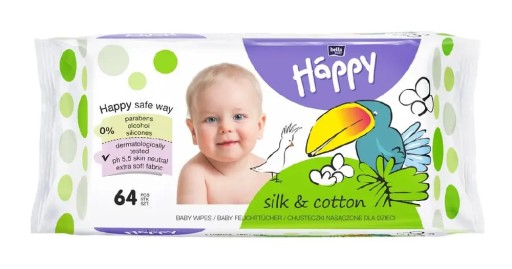 Bella Baby Happy vlhčené obrúsky 64 ks