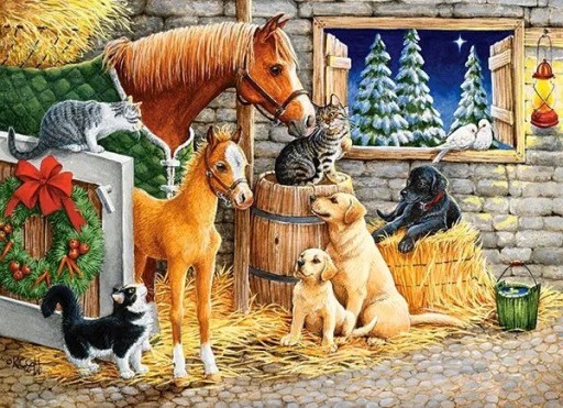 Puzzle 300. Zhromažďovanie priateľov. Castorland. 030255