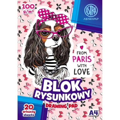 BLOK BIELY A4 20 LISTOV PUPPY & UNICORN 100G
