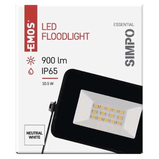 Halogénový, neutrálny reflektor 900 lm 10,5 W IP65