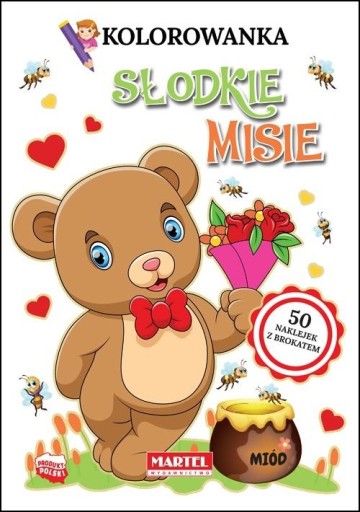 Omaľovánka SLADKÉ MEDVEĎÁ 50 NÁLEPOK MARTEL