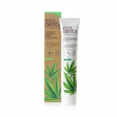BEZFLUORIDOVÁ ZUBNÁ PASTA BIO KONOPNÝ OLEJ ECODENTA 75ml