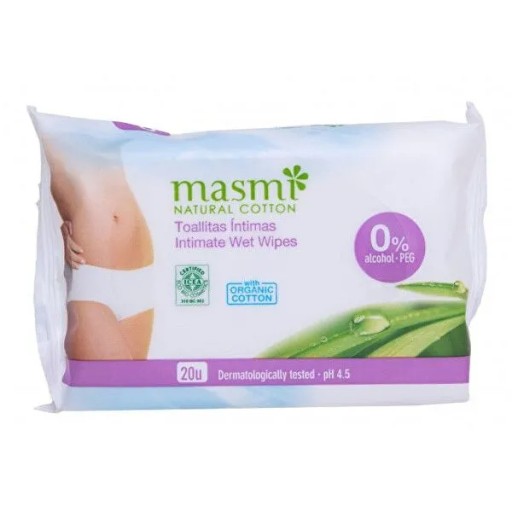 Masmi BIO vlhkosť hygienické obrúsky intímne 20 ks