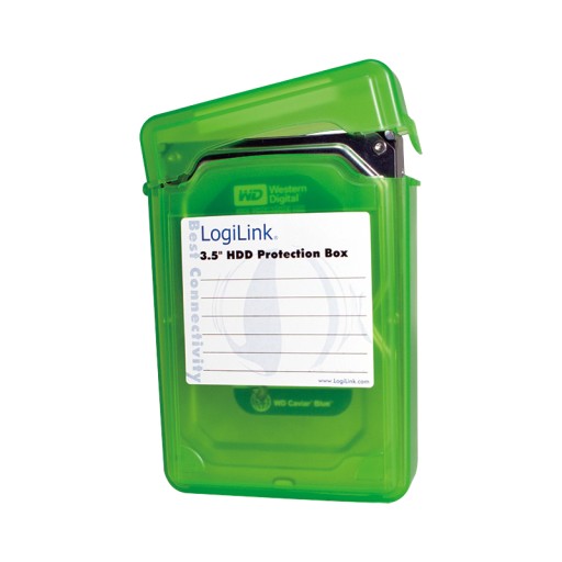 LOGILINK Ochranný box pre 3,5-palcový HDD Zelený