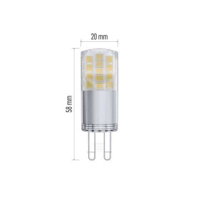 G9 LED žiarovka 4,2W=40W teplá biela 3000K 470lm EMOS ZQ9542