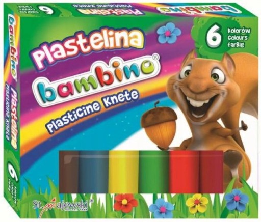 Plastelína 6 farieb Bambino mix vzorov MAJEWSKI