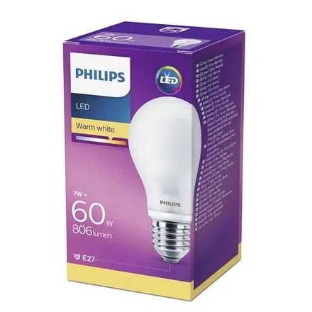 Philips LED klasická žiarovka 75W A60 E27 WW 827 FR ND 1CT/10
