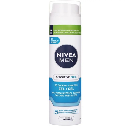 Nivea Men Sensitive Cool chladivý gél na holenie 200 ml