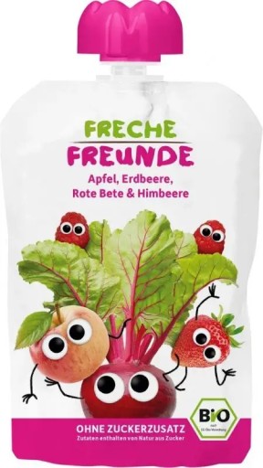 Freche Freunde BIO Mousse Ovocie Zelenina Malina Cvikla