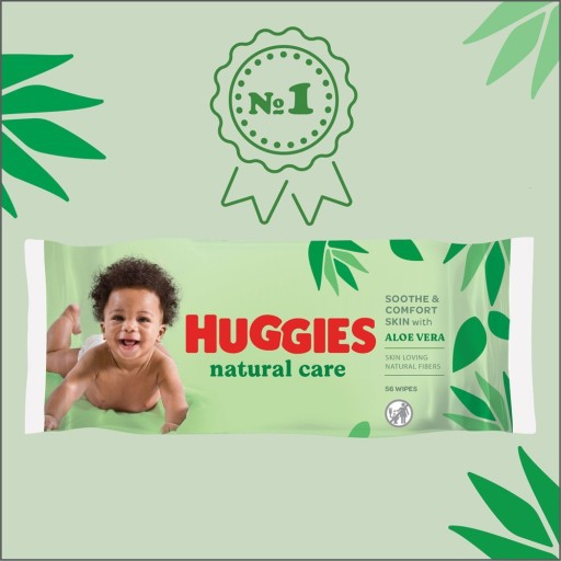 HUGGIES NAT CARE 2+1 VLHČENÁ ŠATKA 3X56KS