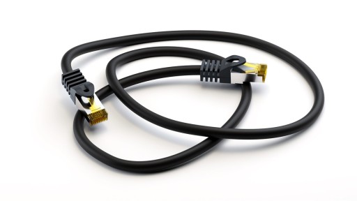 S/FTP sieťový kábel CAT 6A s CAT 7 čierny 1,5m