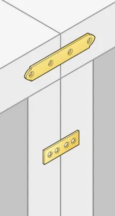 LW50 Stolárska spojka plochá rovná úzka nábytková plochá lišta 48x14x1,5mm