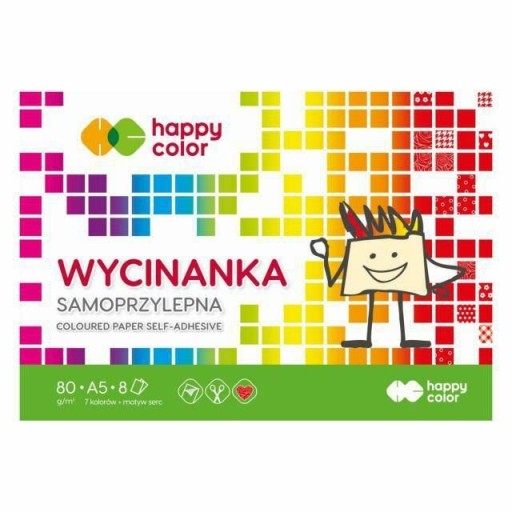 FAREBNÝ SAMOLEPIACI VÝREZNÝ BLOK - A5/8K 80g