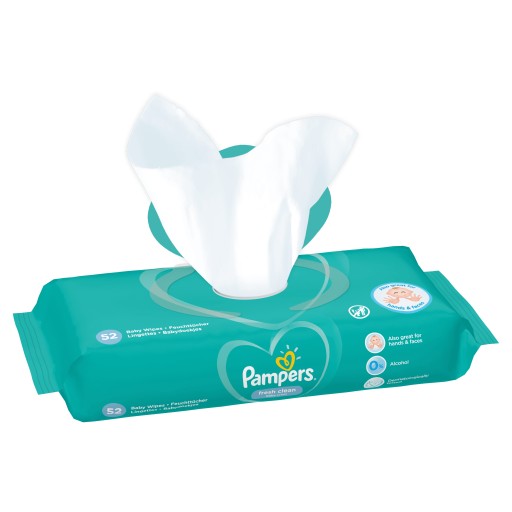 Utierky Fresh Clean Pampers 52 ks