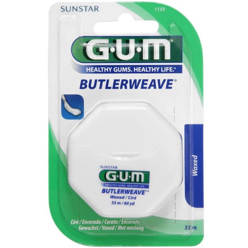 Gum Butlerweave voskovaná zubná niť 55 m