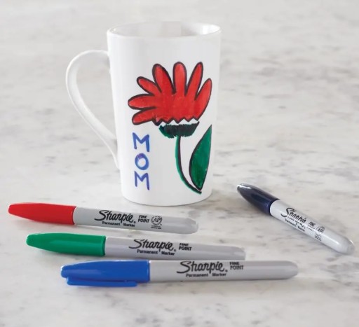 Obojstranný popisovač na CD, permanentný čierny Sharpie 1 ks.
