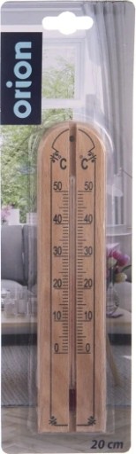 Drevený izbový teplomer 20 cm