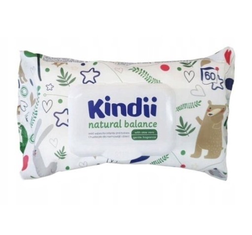 Vlhčené obrúsky KINDII Natural Balance 60 ks