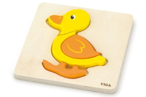 VIGA Baby prvé drevené puzzle, kačička