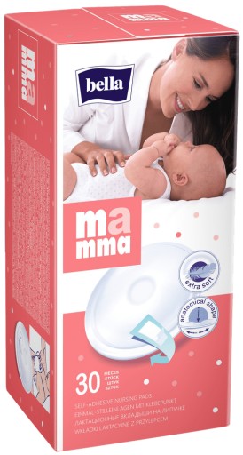 BELLA MAMMA JEDNORÁZOVÉ LAKTAČNÉ VLOŽKY s lepidlom 30 ks.