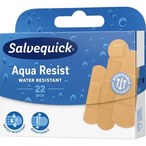 Sada náplastí Orkla Care Salvequick Aqua Resist s obväzom 22 kusov