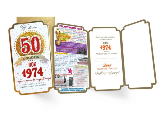 K 50. NARODENINÁM 50 ROKOV ROK 1974 ZLATÝ 1 ks