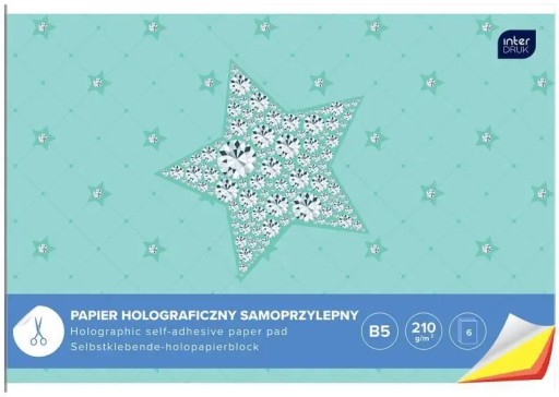 Farebný papier B5 Interprint 6 listov