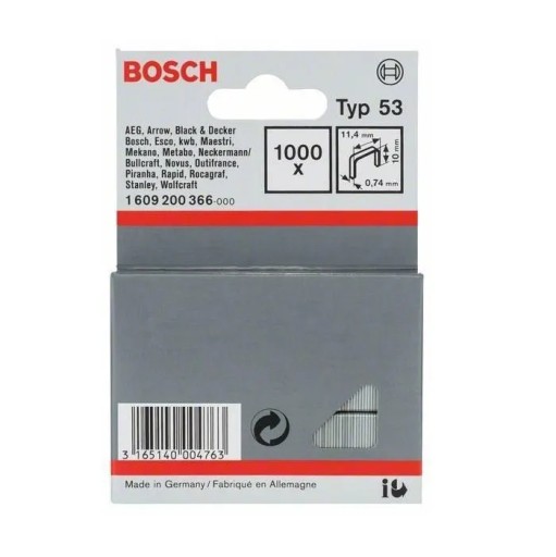 BOSCH 1609200366 sponky typ 53 1000 ks. 10x10