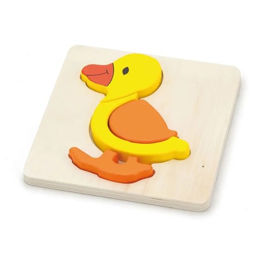VIGA Baby prvé drevené puzzle, kačička