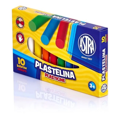 Školská plastelína, 10 farieb, okrúhla ASTRA
