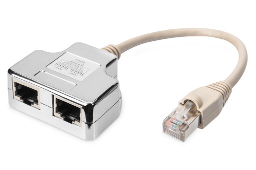 RJ45/2x RJ45 adaptér (zásuvka) tienený AT-AG CX2