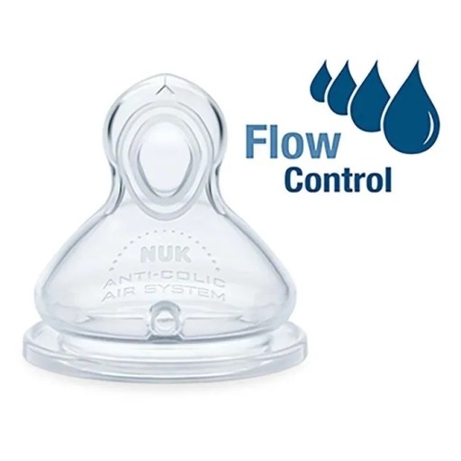 Cumlík na fľašu NUK FC+ Flow Control 2 ks 6m+