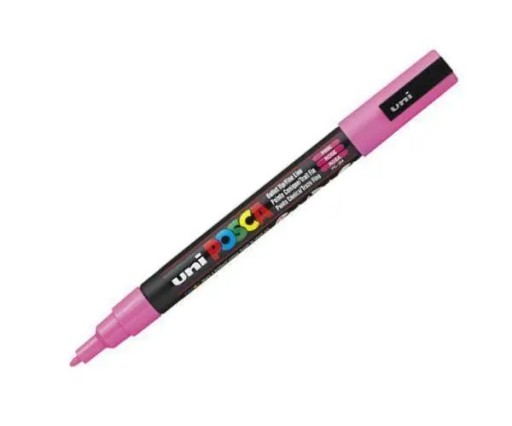 Pigmentový značkovač Posca ružový (13) PC-3M UNI