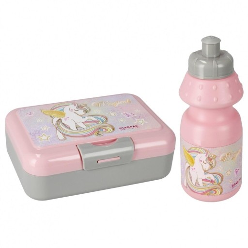 Sada 350 ml fľaša na vodu + obedár 16x12,5x5
