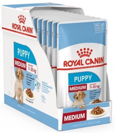 Royal Canin Medium Puppy vlhké krmivo pre šteňatá, kúsky v omáčke, 140g